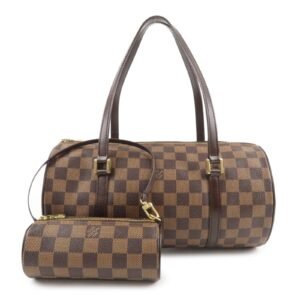 Authe Louis Vuitton Damier Papillon 30 Hand Bag & Pouch Brown N51303 | AlmaBagz