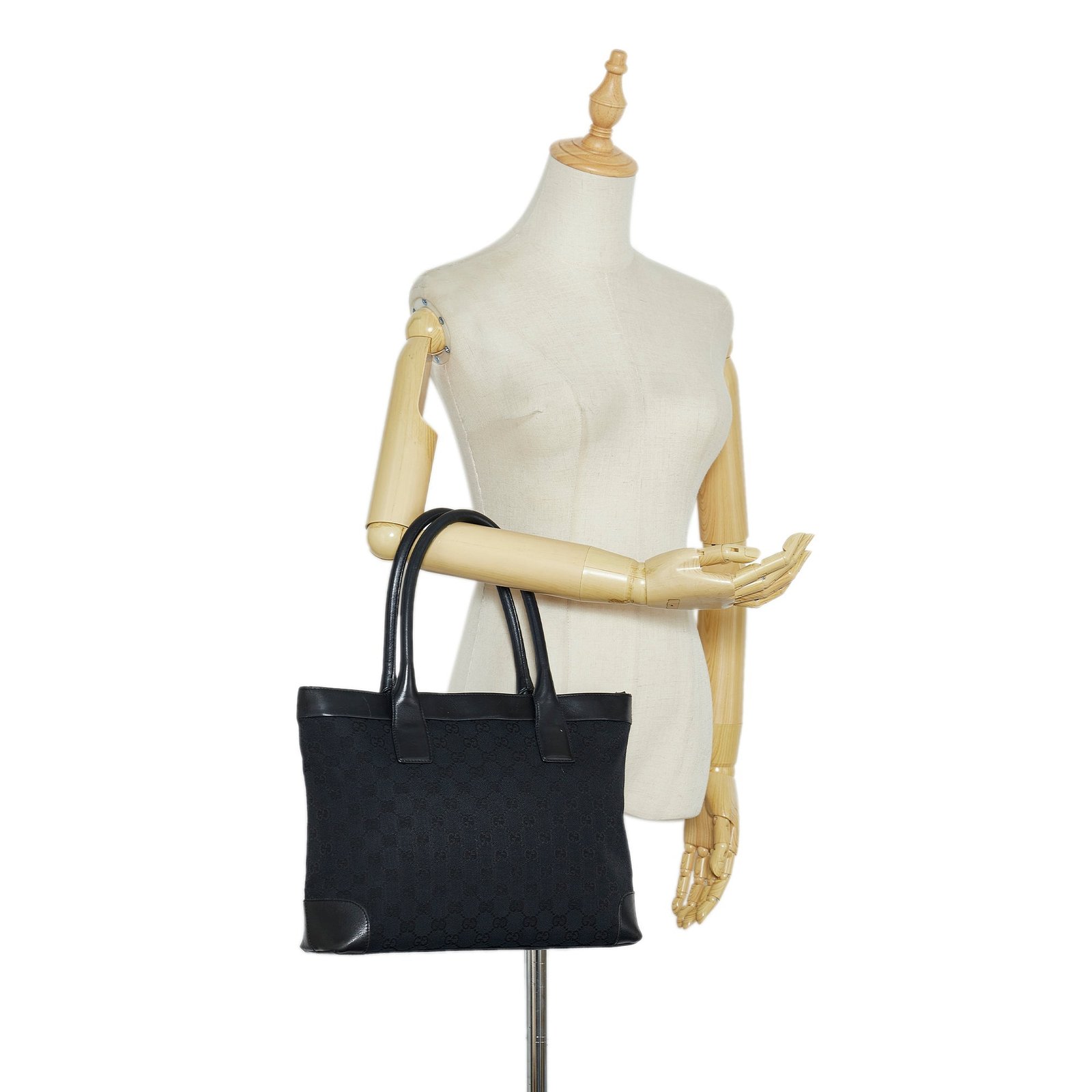Black Gucci GG Canvas Tote Bag | AlmaBagz - Image 8