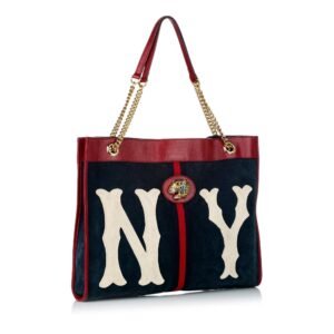 Blue Gucci Rajah Suede Tote Bag | AlmaBagz