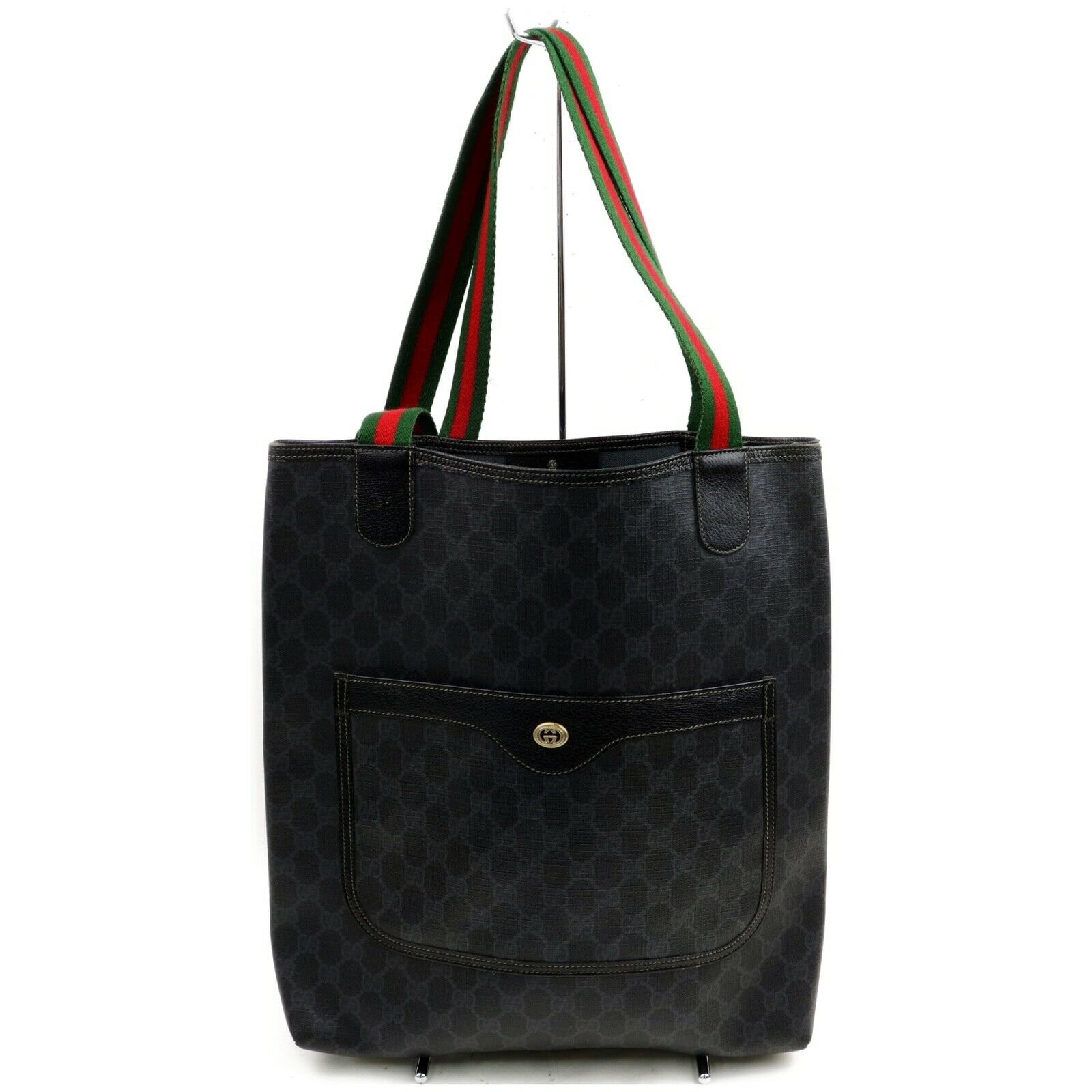 Brand Inspired Gucci Tote Bag Black PVC (SHC7-10056) | AlmaBagz