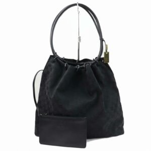 Brand Inspired Gucci Tote Bag Black Canvas (SHC1-14482) | AlmaBagz