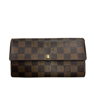 Damier Ebene Sarah Wallet Designer By Louis Vuitton  Size: Medium | AlmaBagz