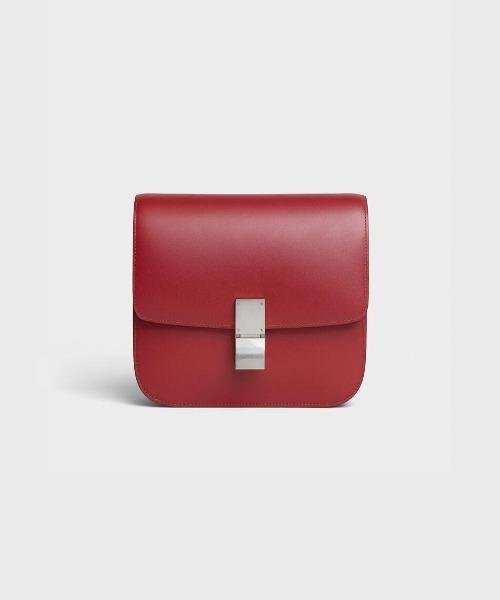 Celine Medium Classic Bag In Box Calfskin Red/SiLouis Vuittoner Hardware | AlmaBagz - Image 4