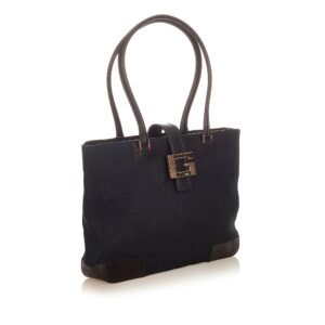 Black Gucci Canvas Tote Bag | AlmaBagz