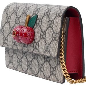 (WMNS) GUCCI Canvas Chains Shoulderbag Mini Khaki 481291-K9GXT-8694 | AlmaBagz