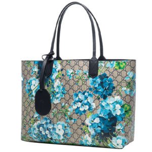 (WMNS) GUCCI GG Blooms Logo Printing Canvas Tote Shoulder Bag Large Beige / Blue Handbag 546317-CU71X-8499 | AlmaBagz