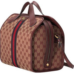 (WMNS) GUCCI Logo Stripe Webbing Canvas Large Capacity travel handbag Unisex / Red Classic 565224-9Y9MT-9864 | AlmaBagz