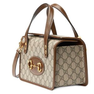 (WMNS) GUCCI Canvas Horsebit 1955 Old Flower Logo Single-Shoulder Bag Mini Brown 645453-92TCG-8563 | AlmaBagz