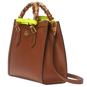 (WMNS) GUCCI Diana Series Tote Leather SingleShoulderMessengerHandholdBag SmallSize Brown 660195-17QDT-2582 | AlmaBagz