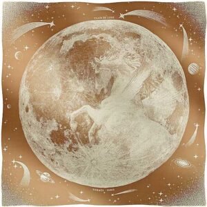 2023 AW  HERMES scarf Carre 140 Clair de Lune Camel/White Cashmere70% / Silk30% | AlmaBagz