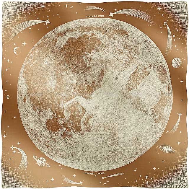 2023 AW HERMES scarf Carre 140 Clair de Lune Camel/White Cashmere70% / Silk30% | AlmaBagz