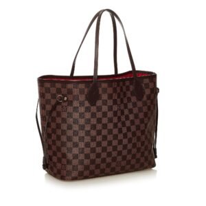 Brown Louis Vuitton Damier Ebene Neverfull MM Tote Bag | AlmaBagz
