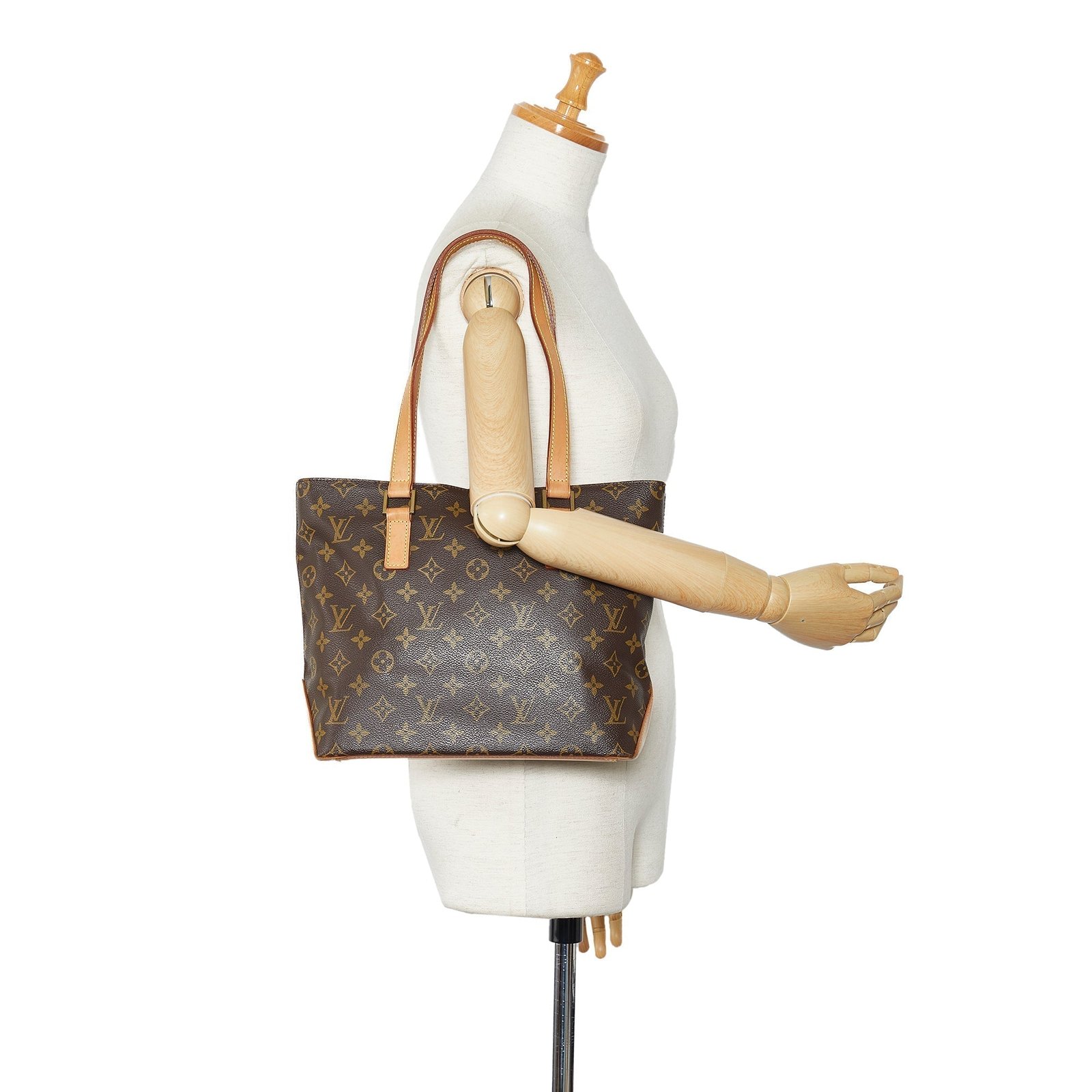 Brown Louis Vuitton Monogram Cabas Piano Tote Bag | AlmaBagz - Image 12
