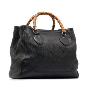 Black Gucci Medium Bamboo Diana Tote | AlmaBagz
