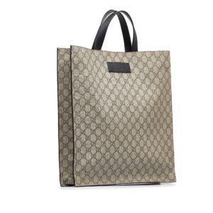 Brown Gucci GG Supreme Convertible Soft Tote Satchel | AlmaBagz