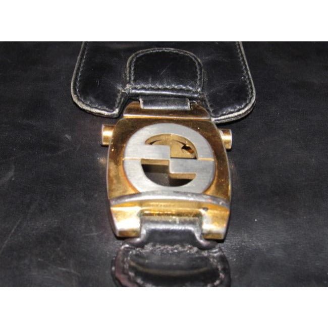 1950s Gucci Vintage Bluish Black Leather Jackie Hobo Bag | AlmaBagz - Image 6