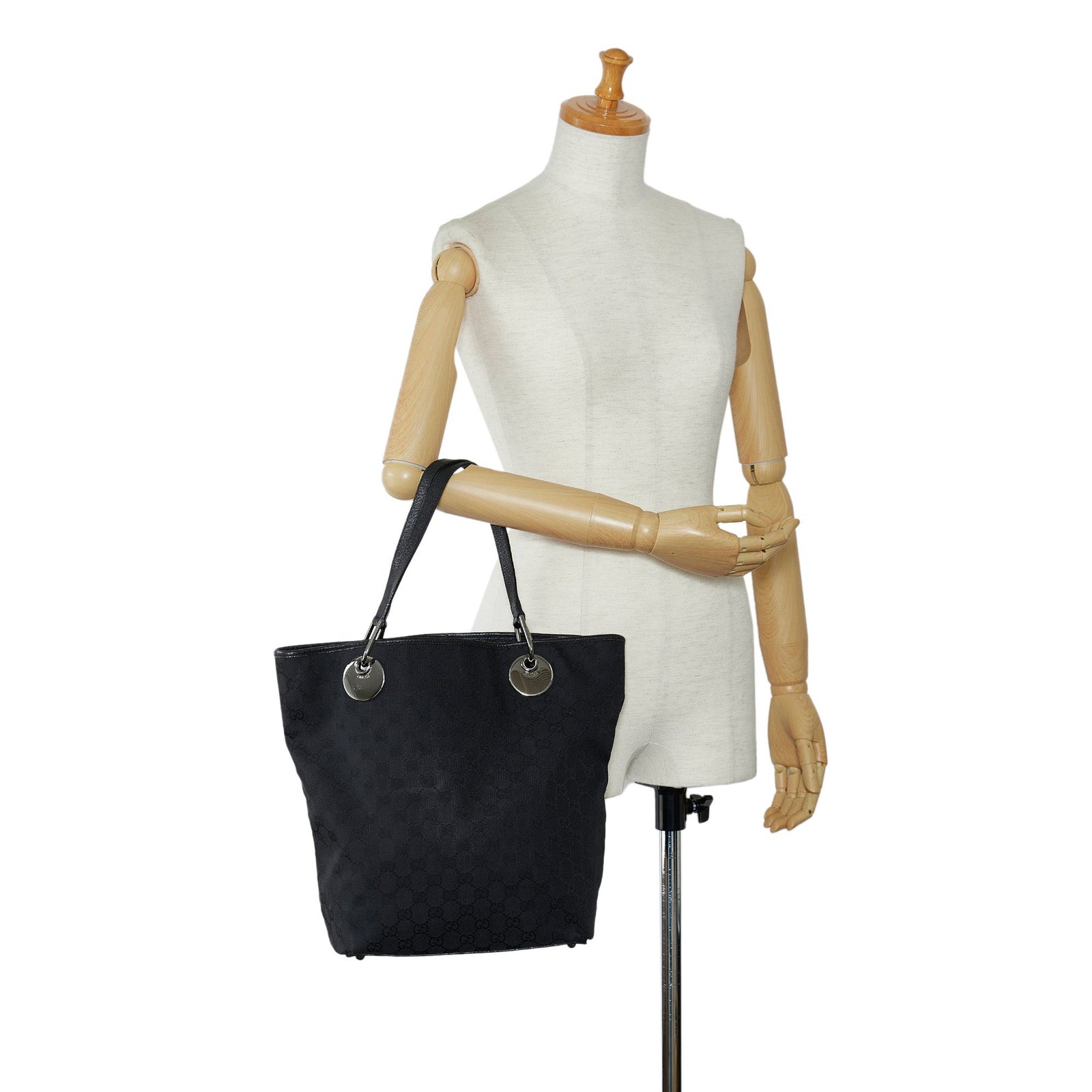 Black Gucci GG Canvas Eclipse Tote Bag | AlmaBagz - Image 14