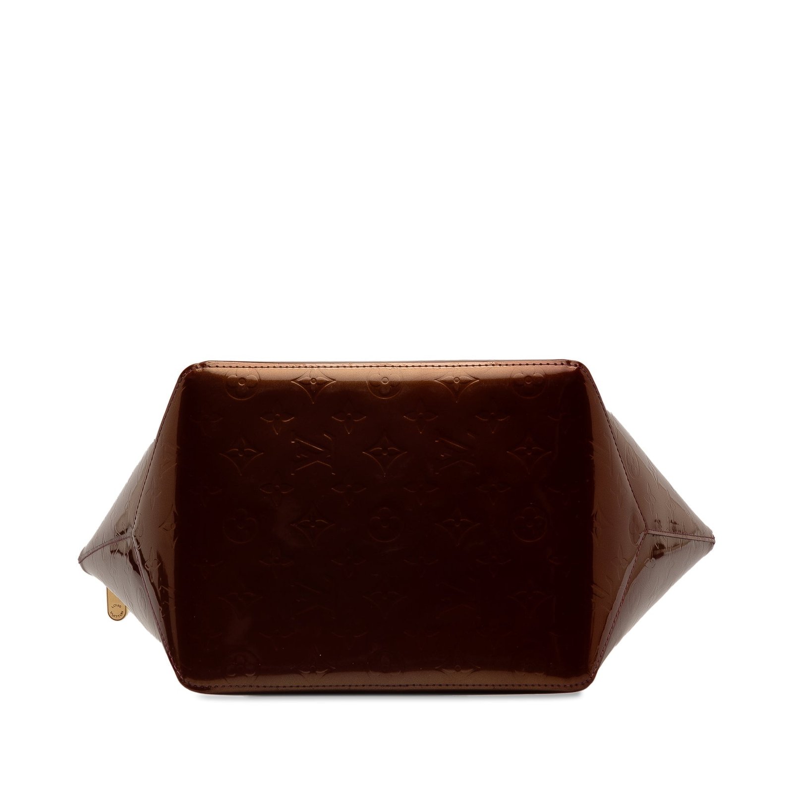 Burgundy Louis Vuitton Monogram Vernis Bellevue PM HandBag | AlmaBagz - Image 4