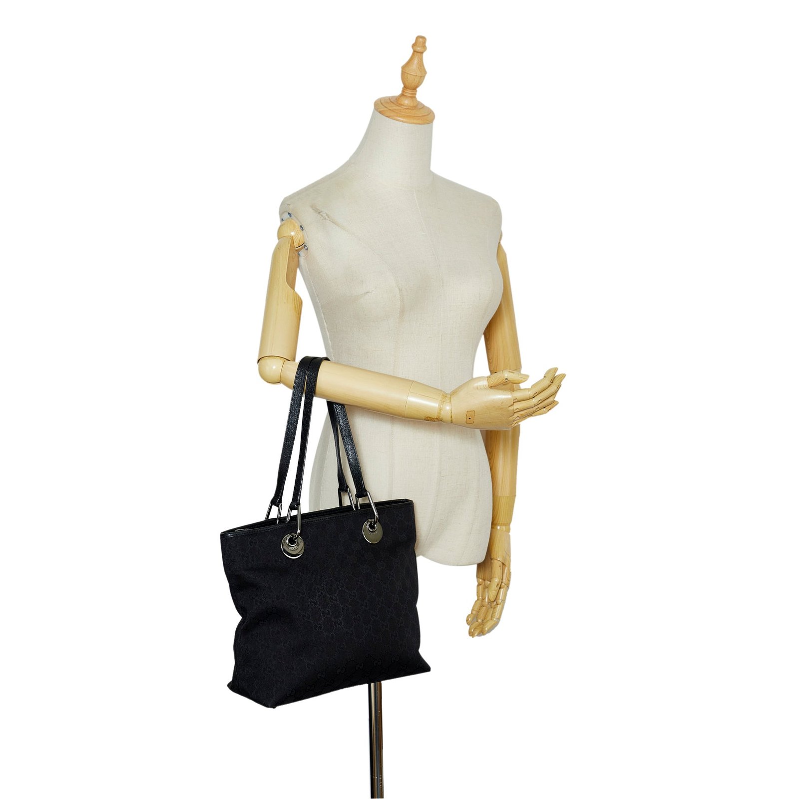 Black Gucci GG Canvas Eclipse Tote | AlmaBagz - Image 8