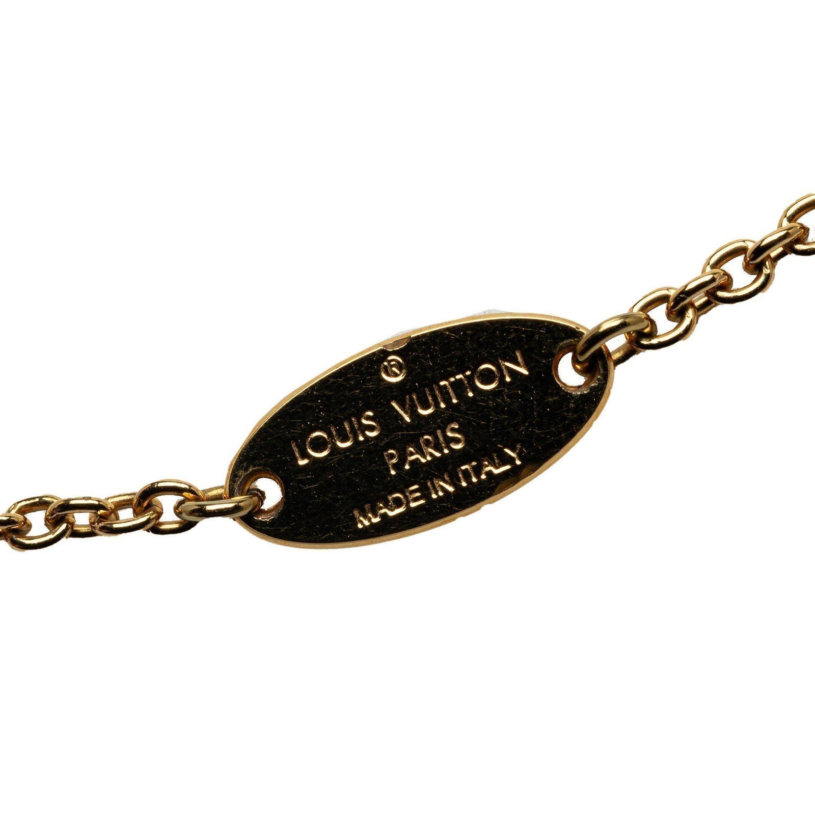 Gold Louis Vuitton Essential V Necklace | AlmaBagz - Image 3