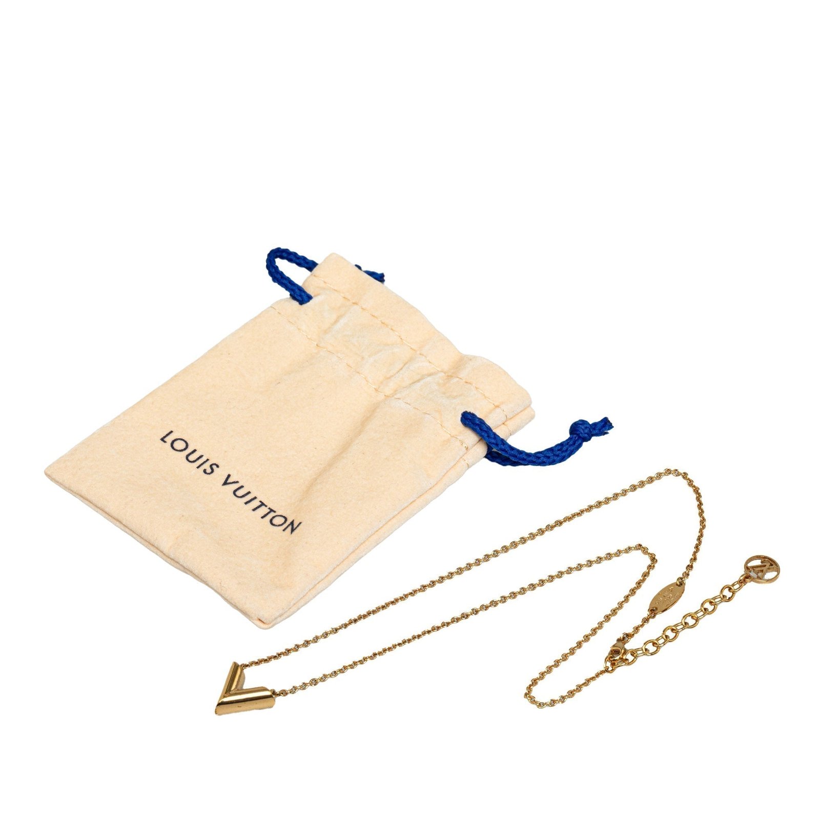 Gold Louis Vuitton Essential V Necklace | AlmaBagz - Image 7