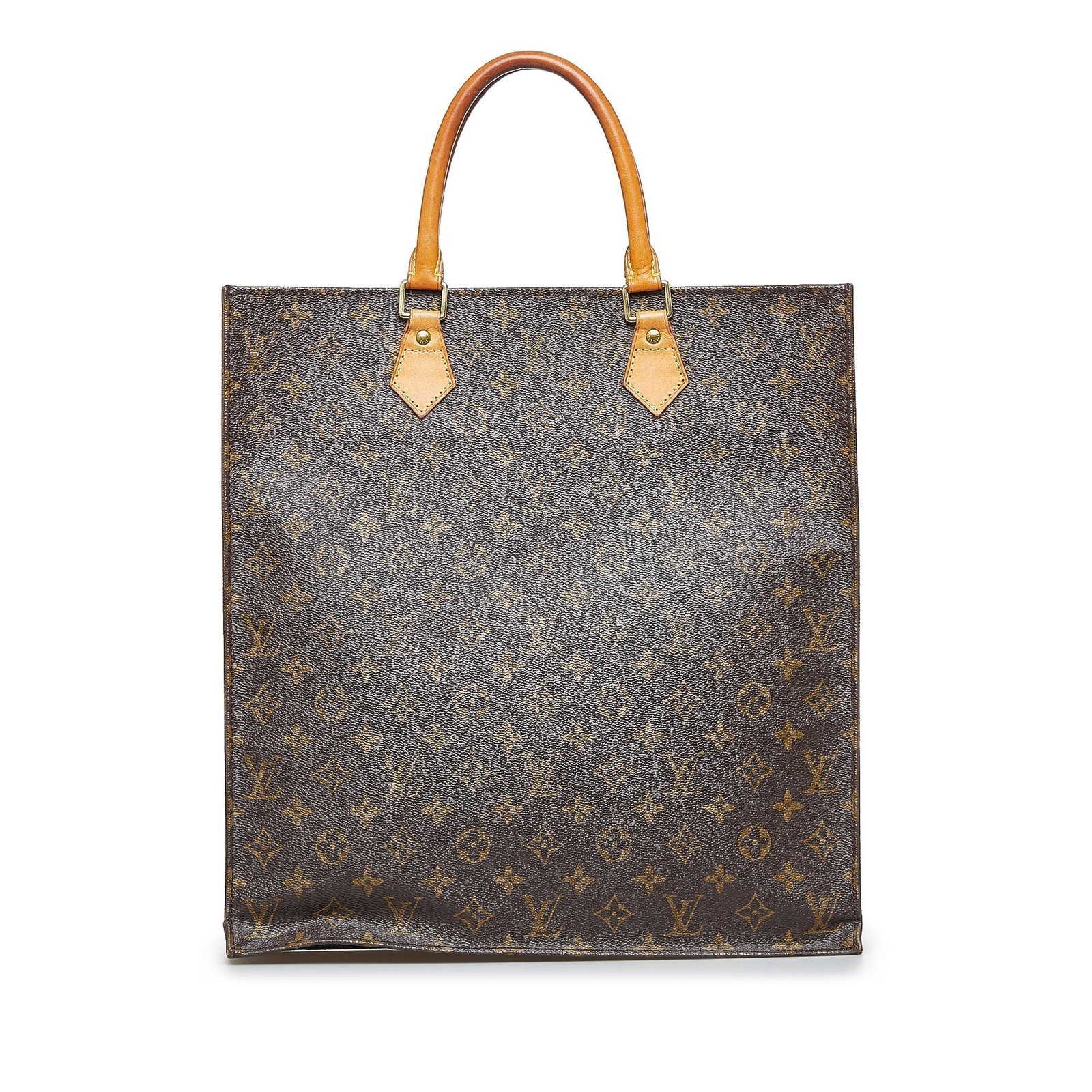 Brown Louis Vuitton Monogram Sac Plat Tote Bag | AlmaBagz - Image 10