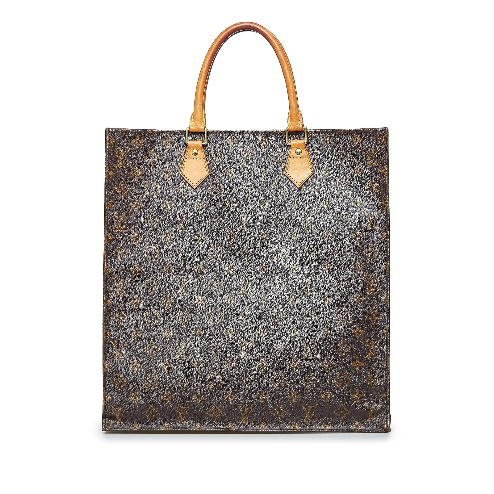 Brown Louis Vuitton Monogram Sac Plat Tote Bag | AlmaBagz - Image 2