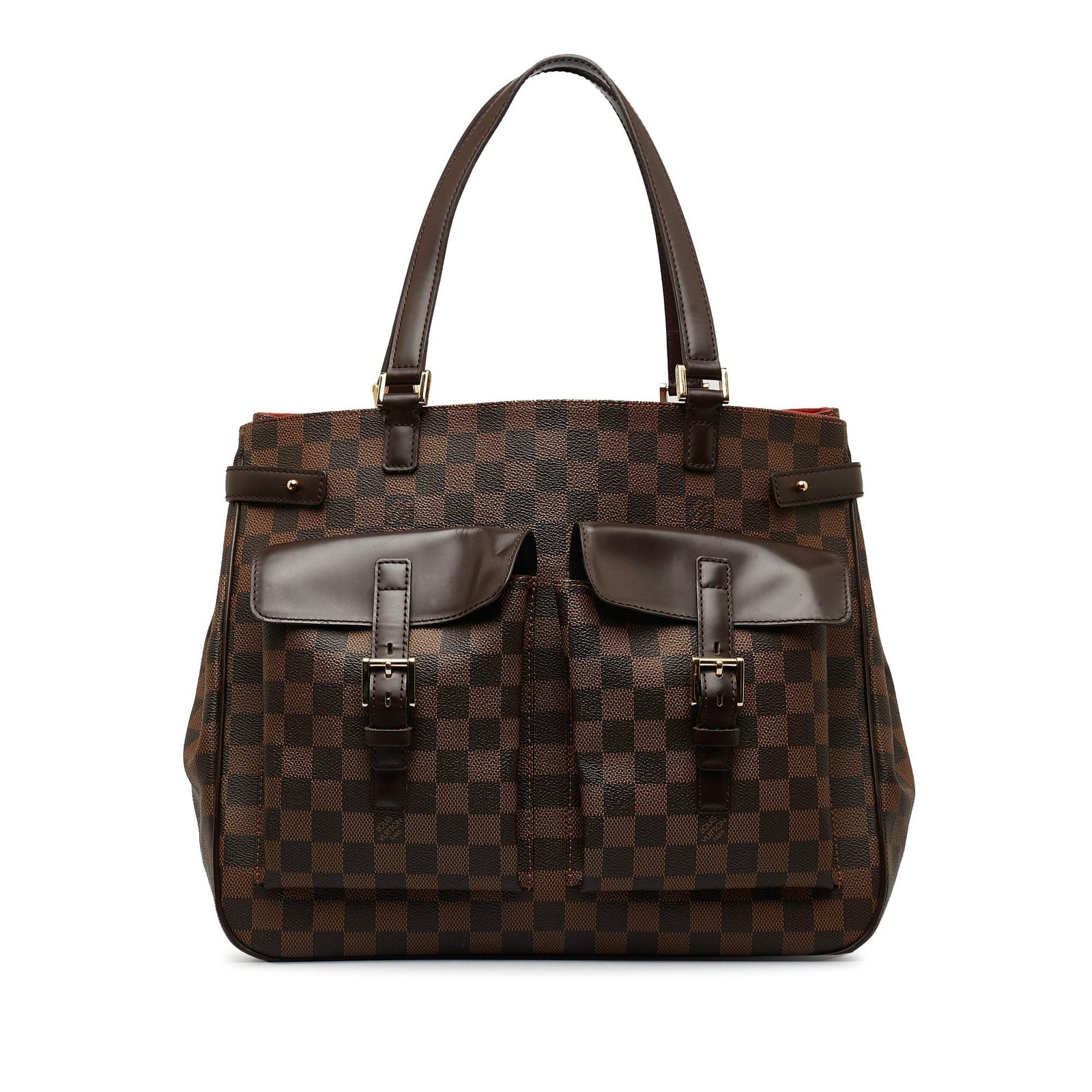Brown Louis Vuitton Damier Ebene Uzes Tote Bag | AlmaBagz - Image 13