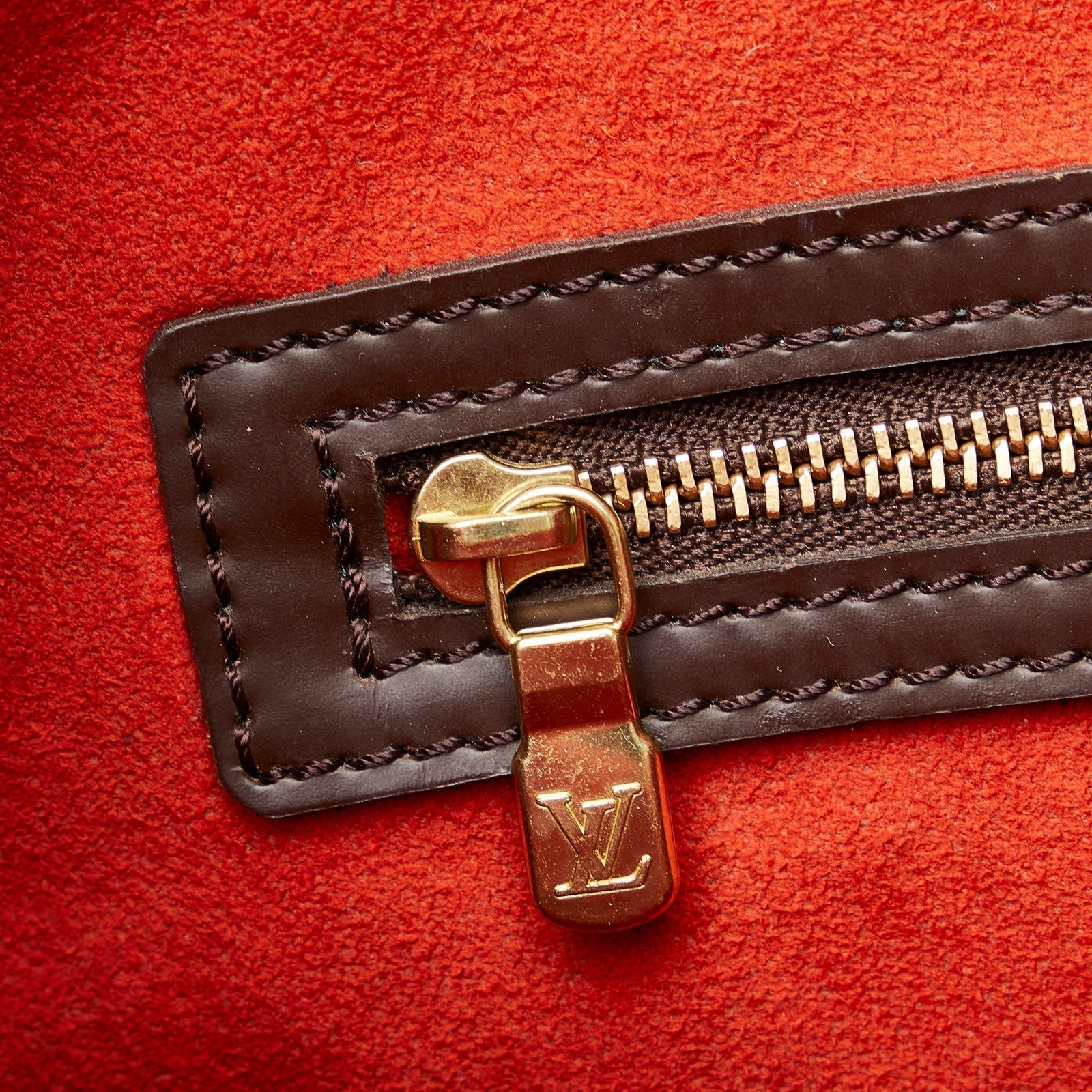 Brown Louis Vuitton Damier Ebene Uzes Tote Bag | AlmaBagz - Image 11