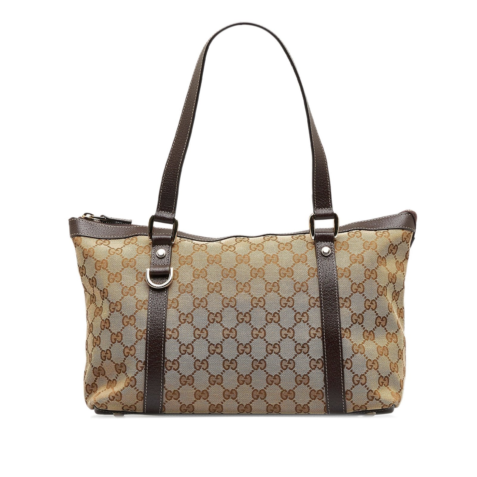 Brown Gucci GG Canvas Abbey D-Ring Tote Bag | AlmaBagz - Image 9