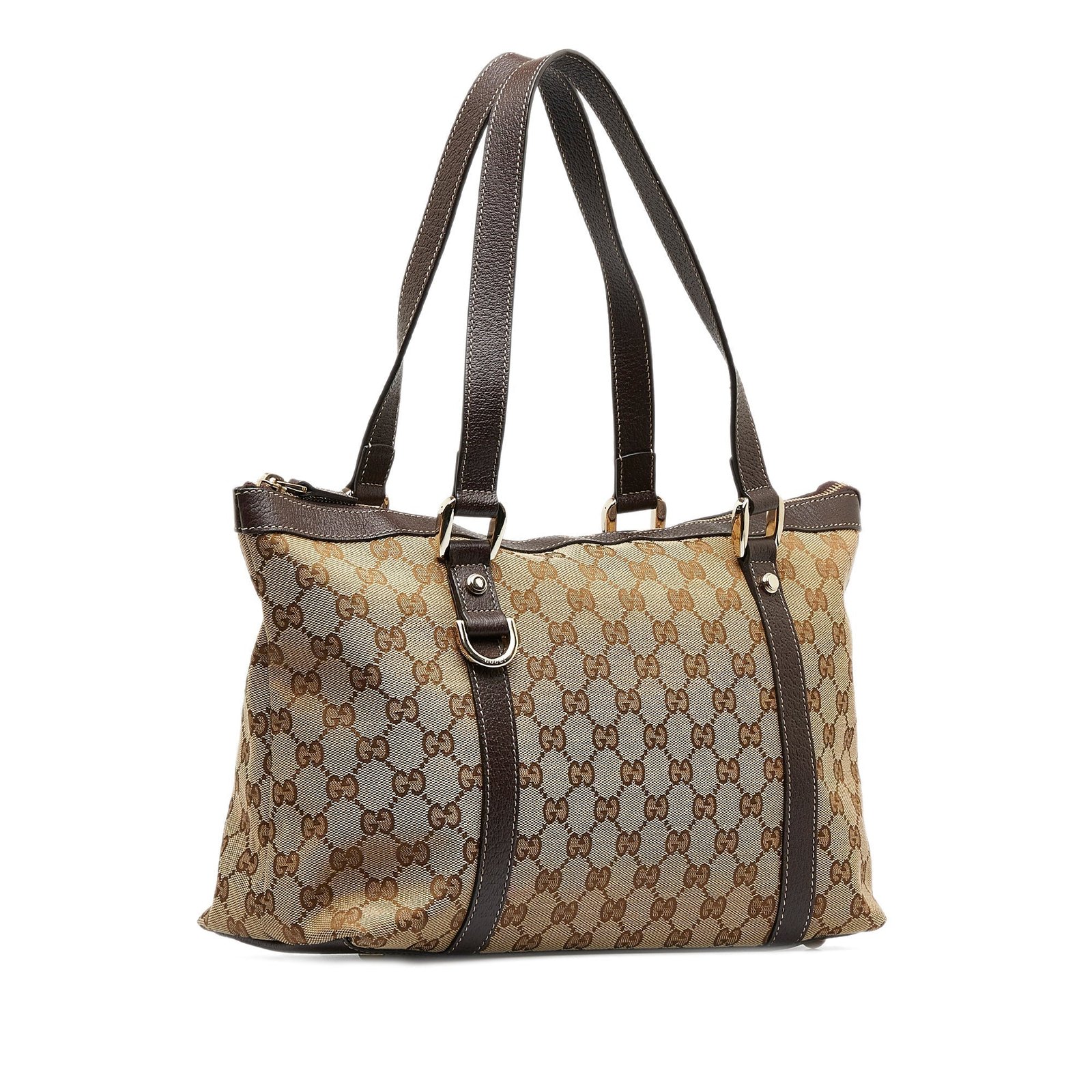 Brown Gucci GG Canvas Abbey D-Ring Tote Bag | AlmaBagz