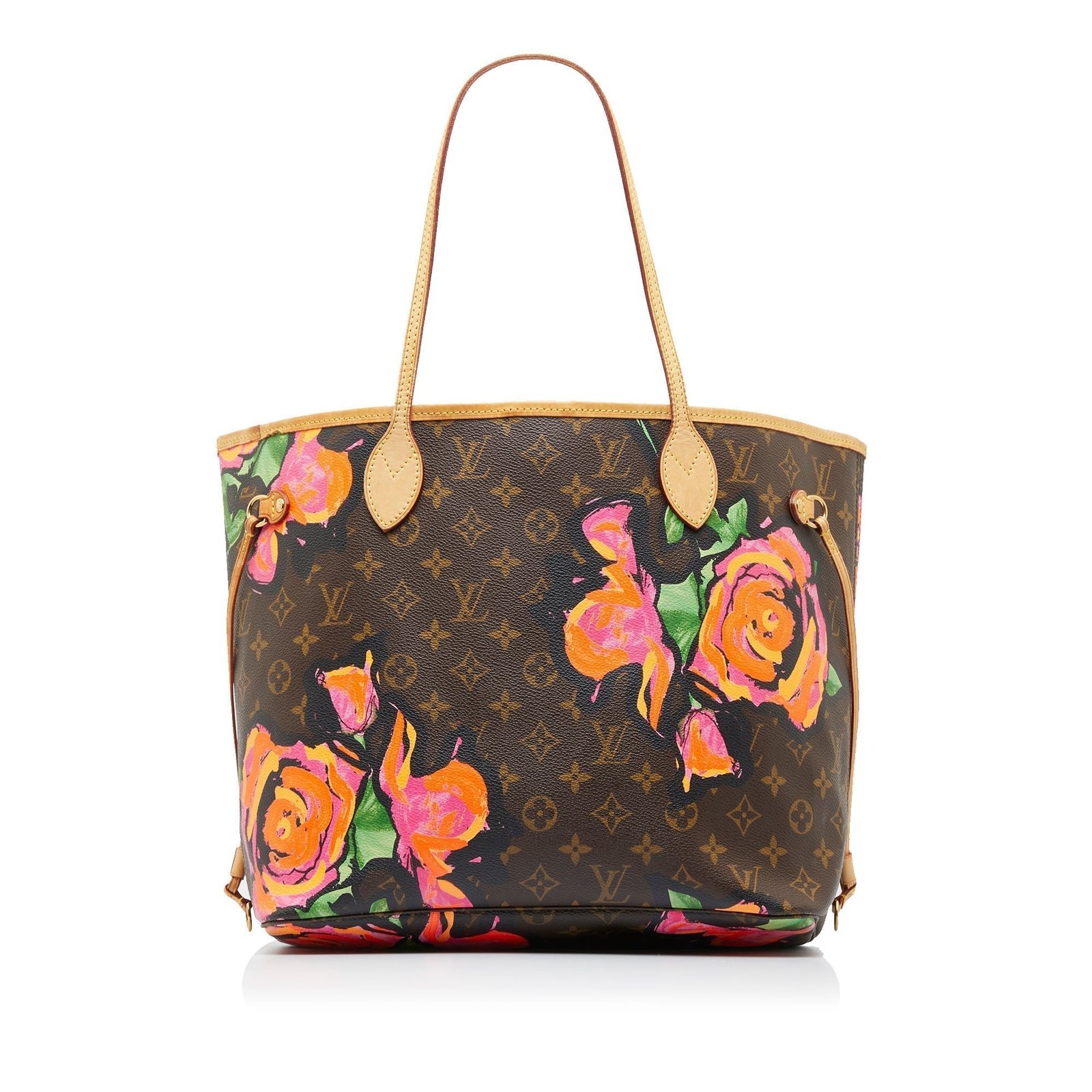 Brown Louis Vuitton Monogram Roses Neverfull MM Tote Bag | AlmaBagz - Image 10