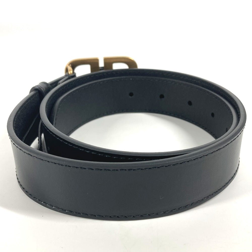 BALENCIAGA belt 680456 leather black GUCCI collaboration Hacker Project BB Logo Women Used | AlmaBagz - Image 2