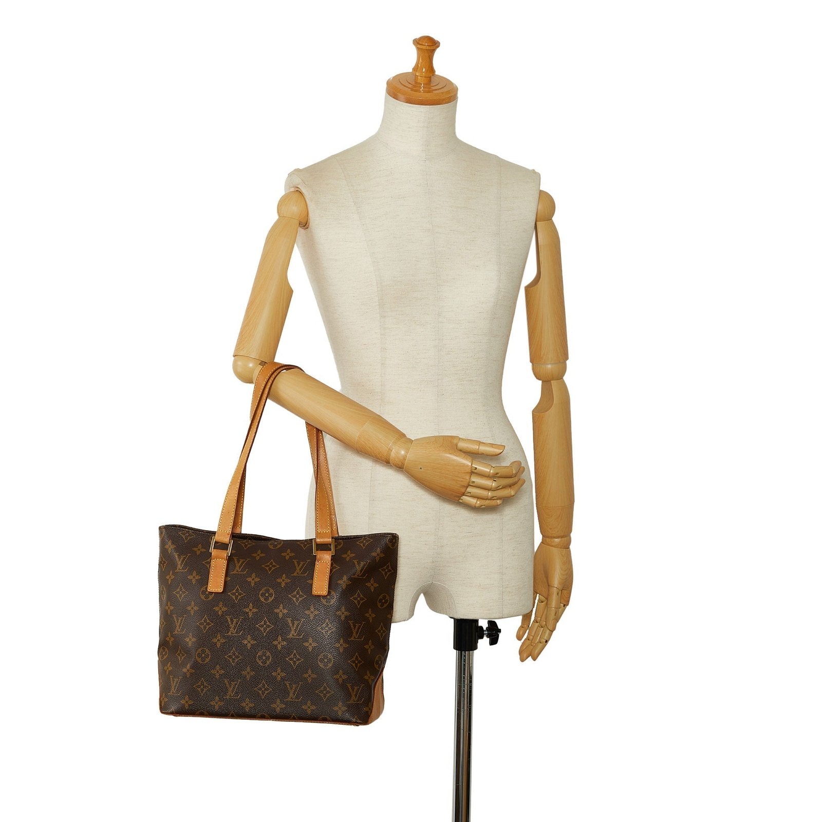 Brown Louis Vuitton Monogram Cabas Piano Tote Bag | AlmaBagz - Image 26