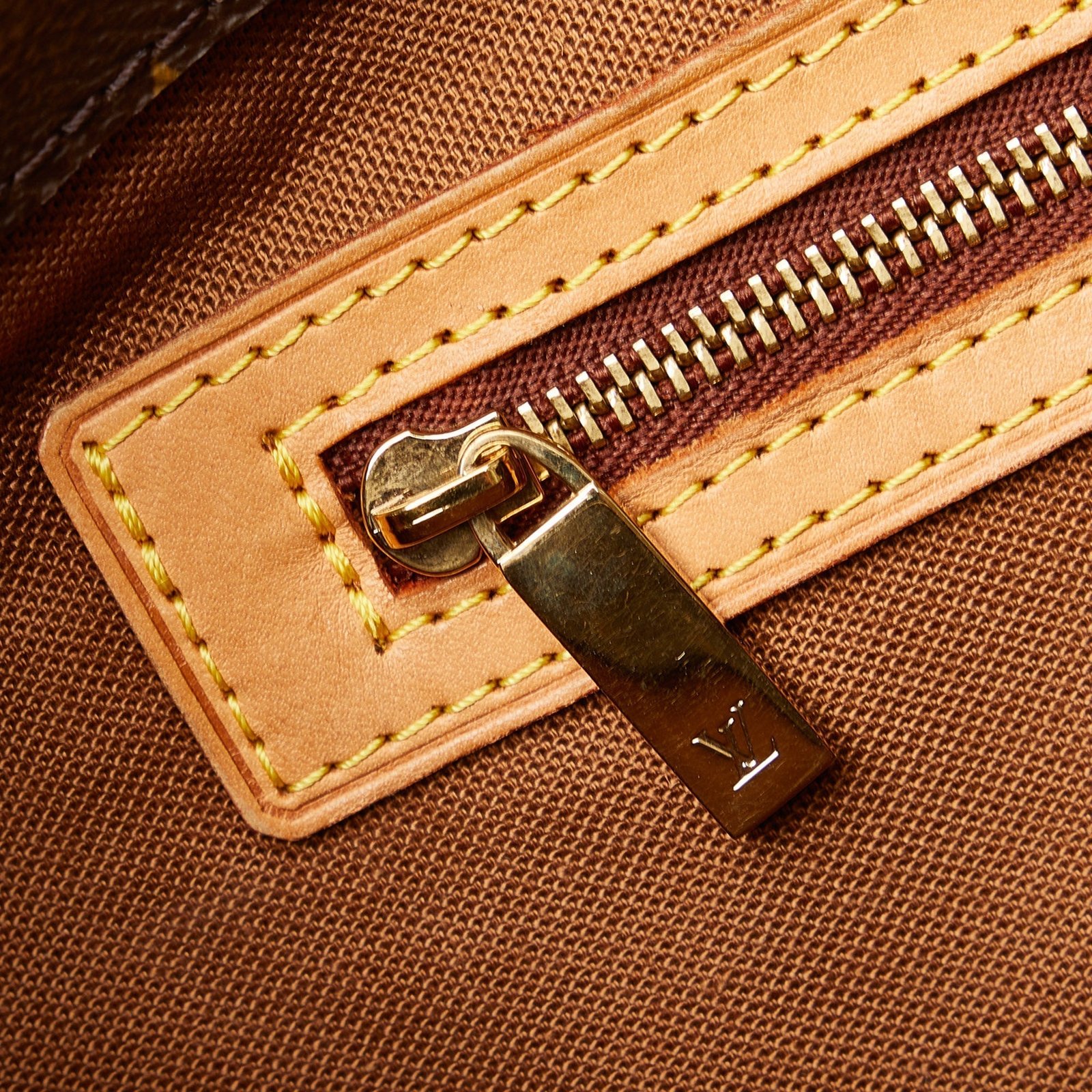 Brown Louis Vuitton Monogram Cabas Piano Tote Bag | AlmaBagz - Image 12