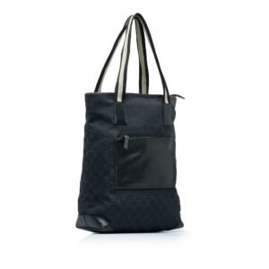 Black Gucci GG Canvas Web Tote | AlmaBagz