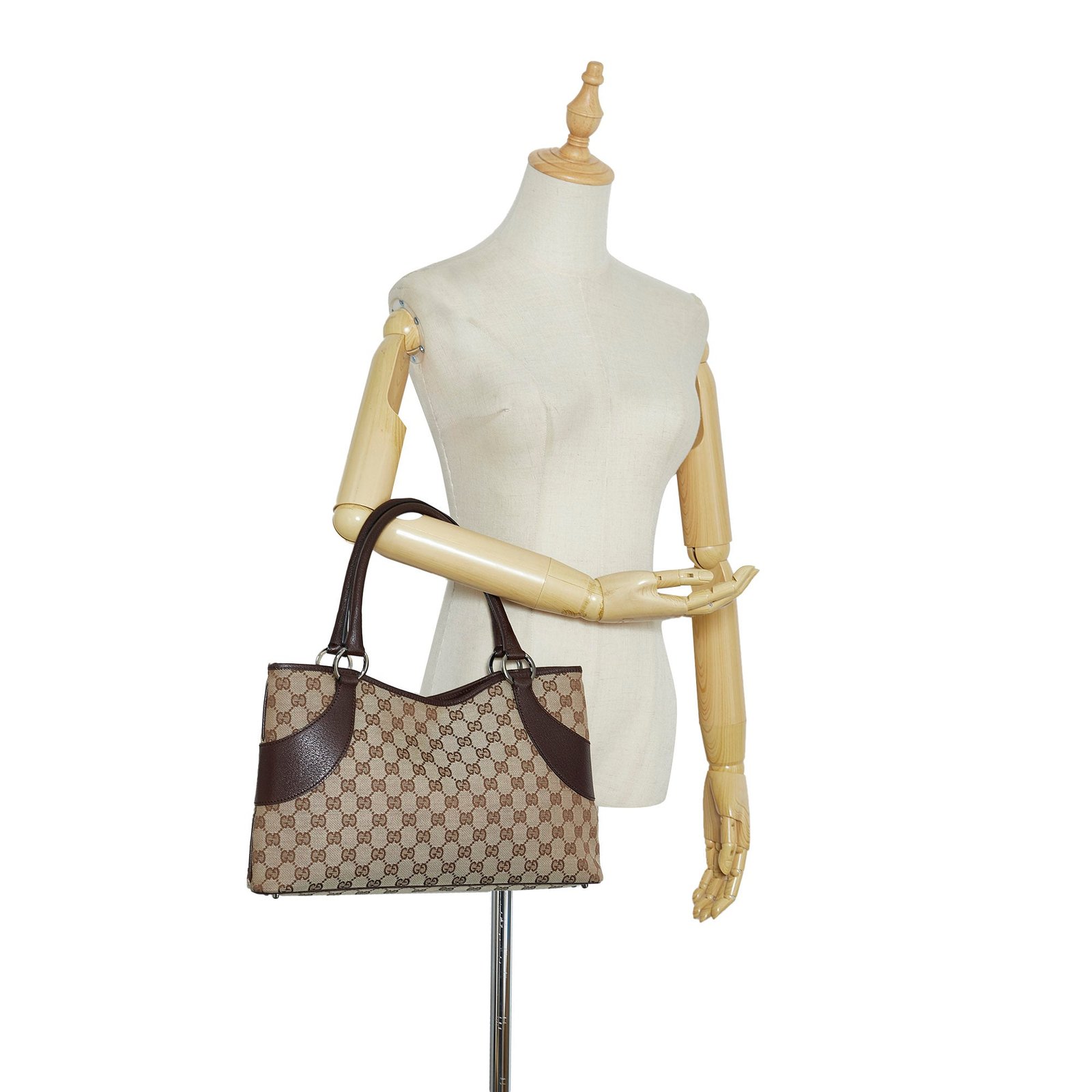 Brown Gucci GG Canvas Tote | AlmaBagz - Image 8