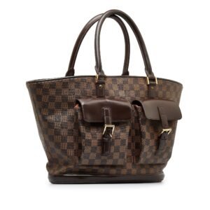 Brown Louis Vuitton Damier Ebene Manosque GM Tote Bag | AlmaBagz