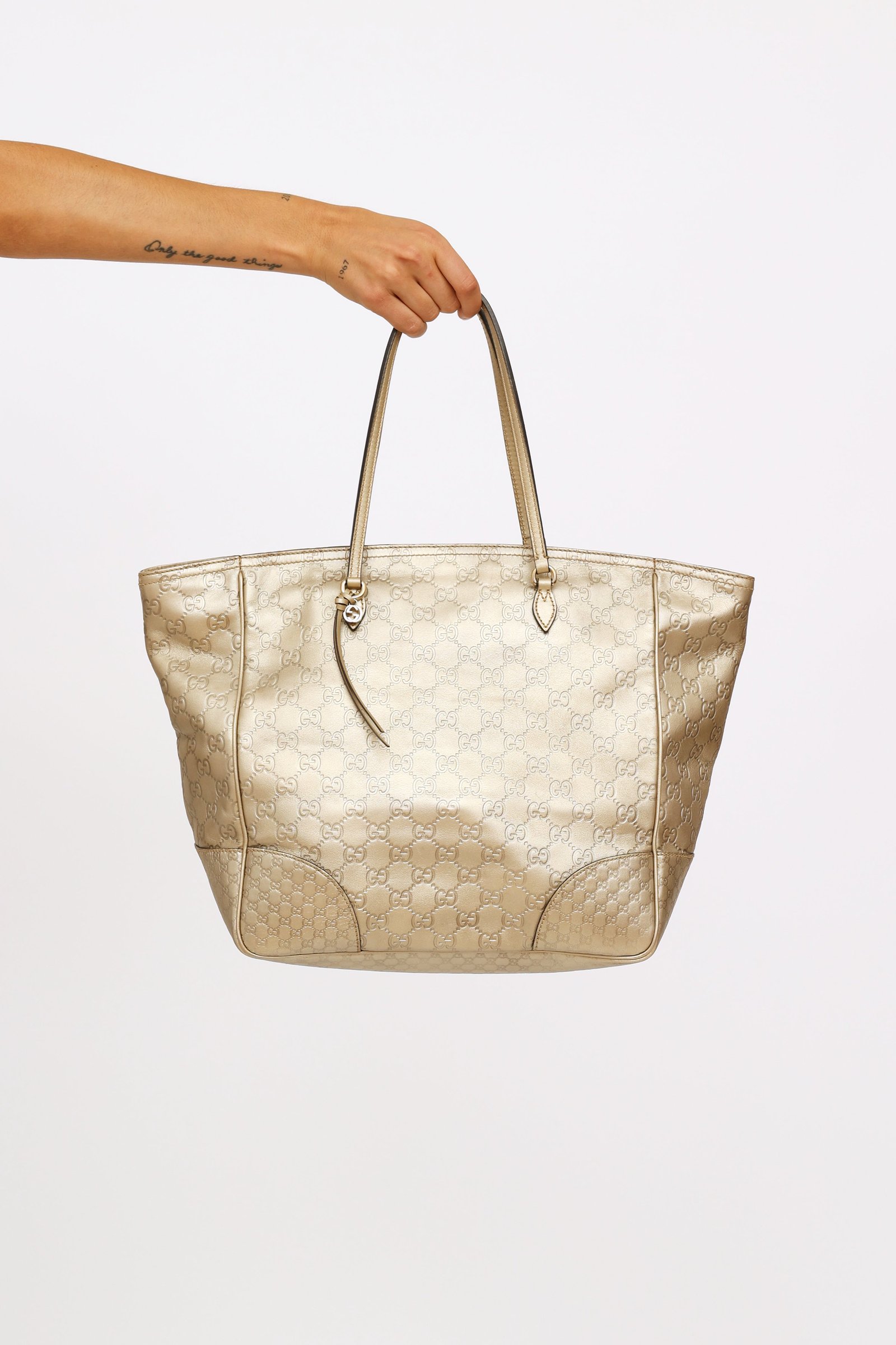 Gold Guccissima Bree Tote Bag | AlmaBagz