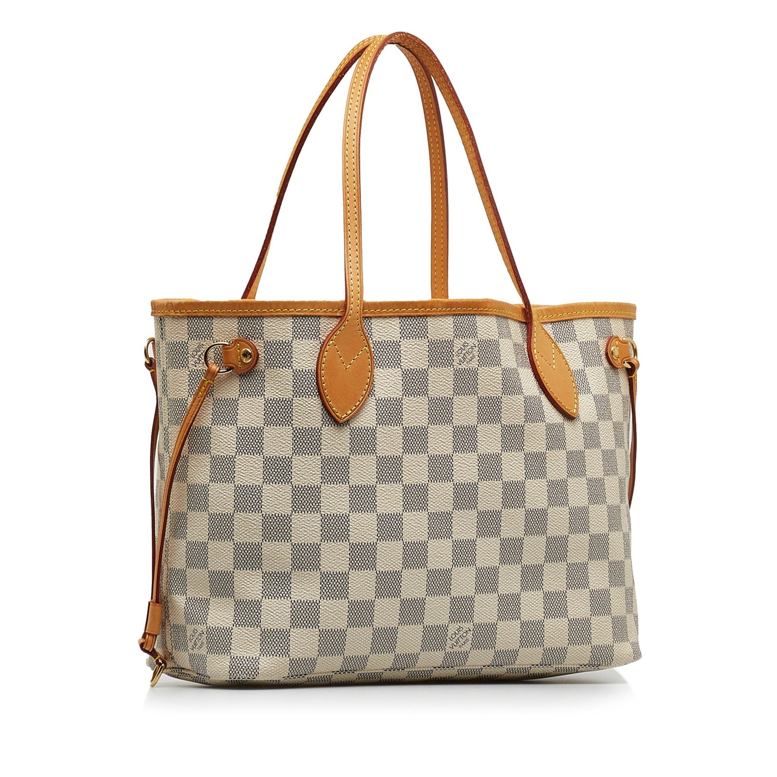 Gray Louis Vuitton Damier Azur Neverfull PM Tote Bag | AlmaBagz