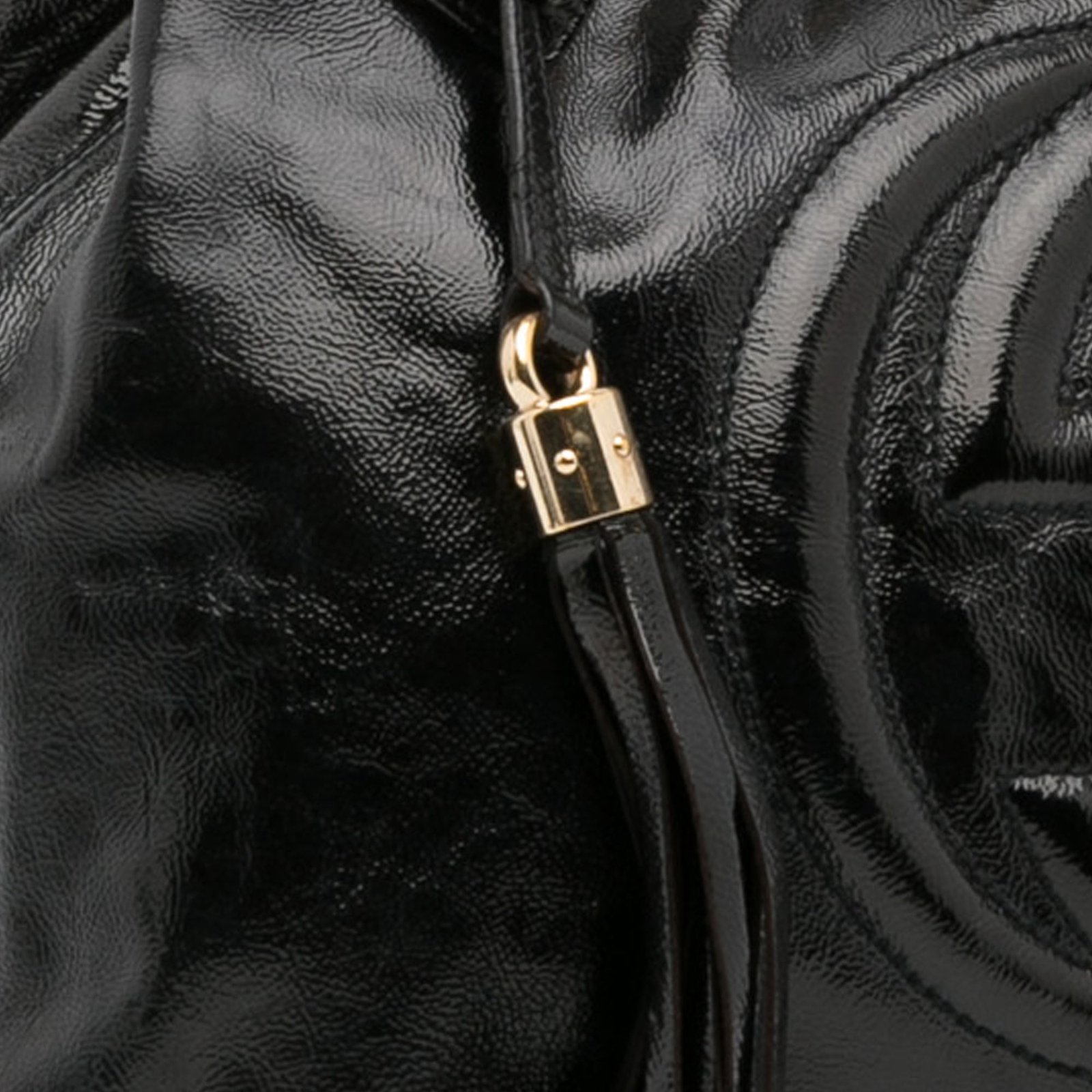 Black Gucci Medium Patent Soho Chain Tote | AlmaBagz - Image 10
