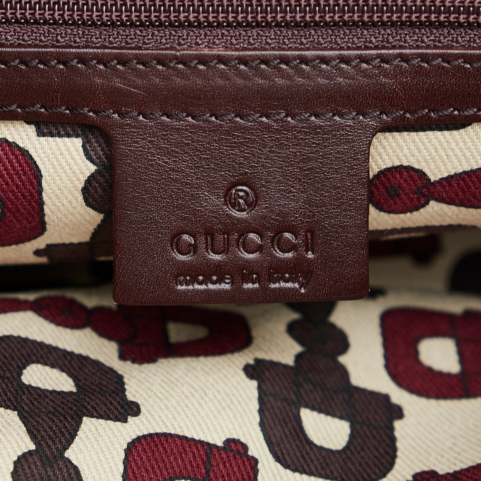 Brown Gucci Guccissima Punch Tote Bag | AlmaBagz - Image 5