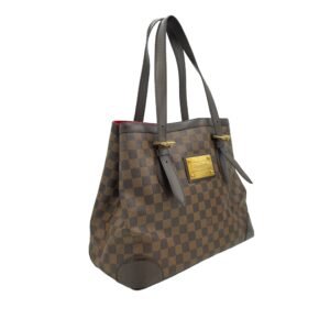 Brown Louis Vuitton Damier Ebene Hampstead MM Tote Bag | AlmaBagz