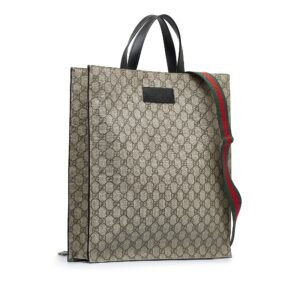 Gray Gucci GG Supreme Convertible Soft Tote Satchel | AlmaBagz