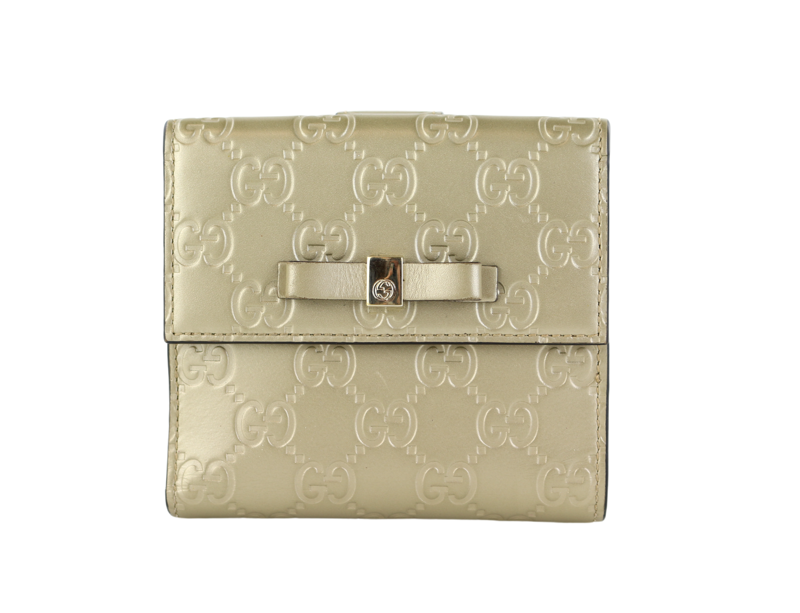 Gold Guccissima Bow Wallet | AlmaBagz - Image 9