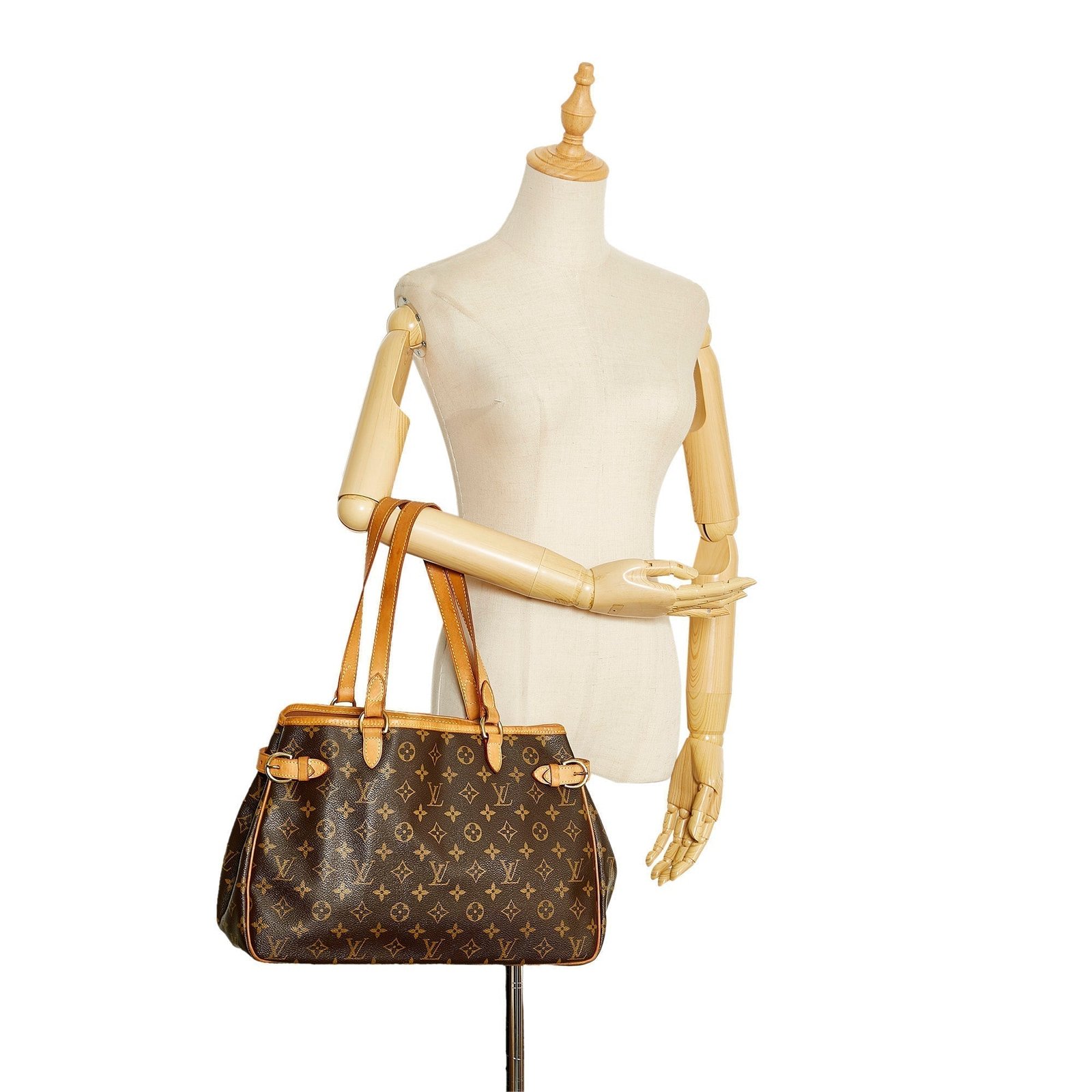 Brown Louis Vuitton Monogram Batignolles Horizontal Tote Bag | AlmaBagz - Image 9