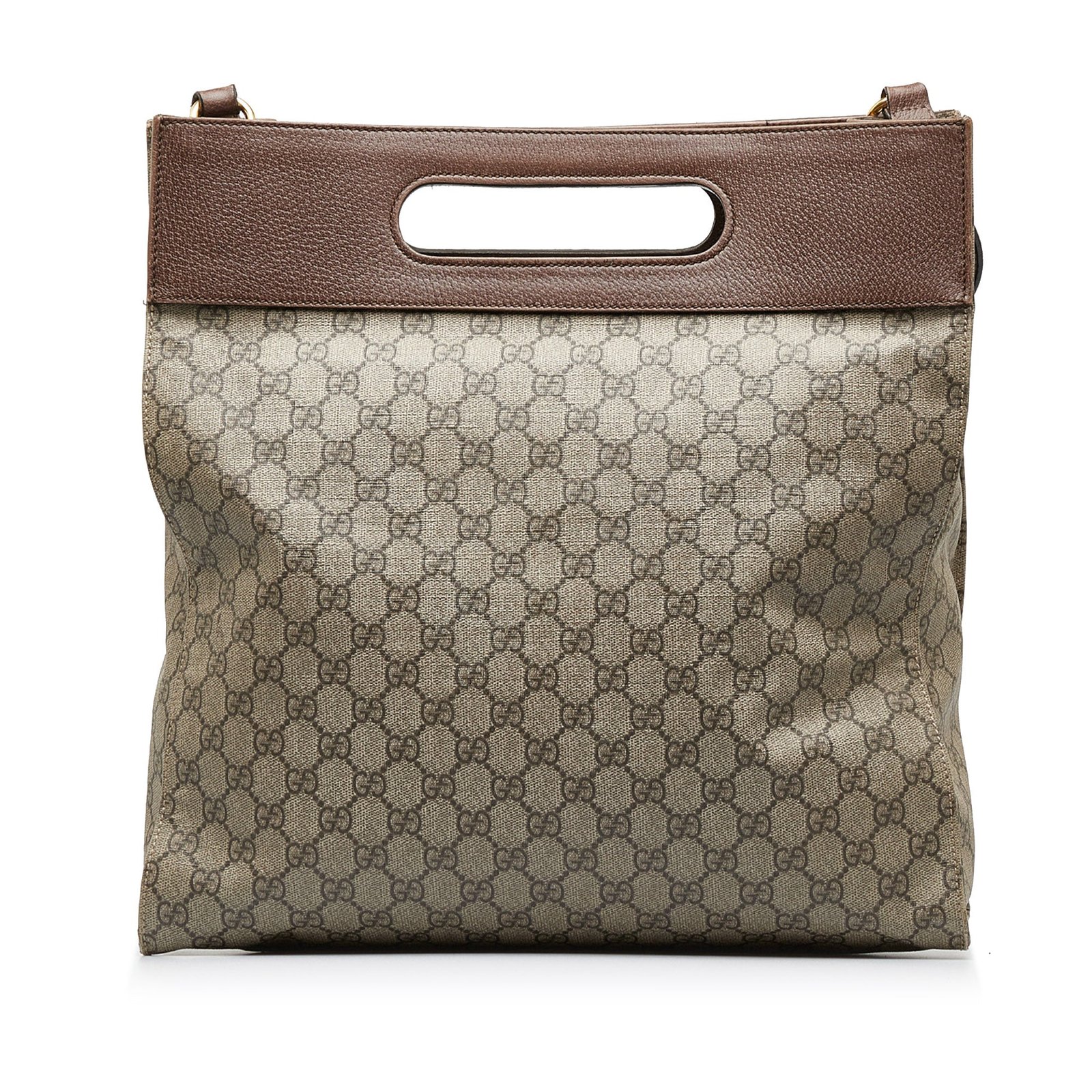 Brown Gucci GG Supreme Neo Vintage Soft Tote Satchel | AlmaBagz - Image 2