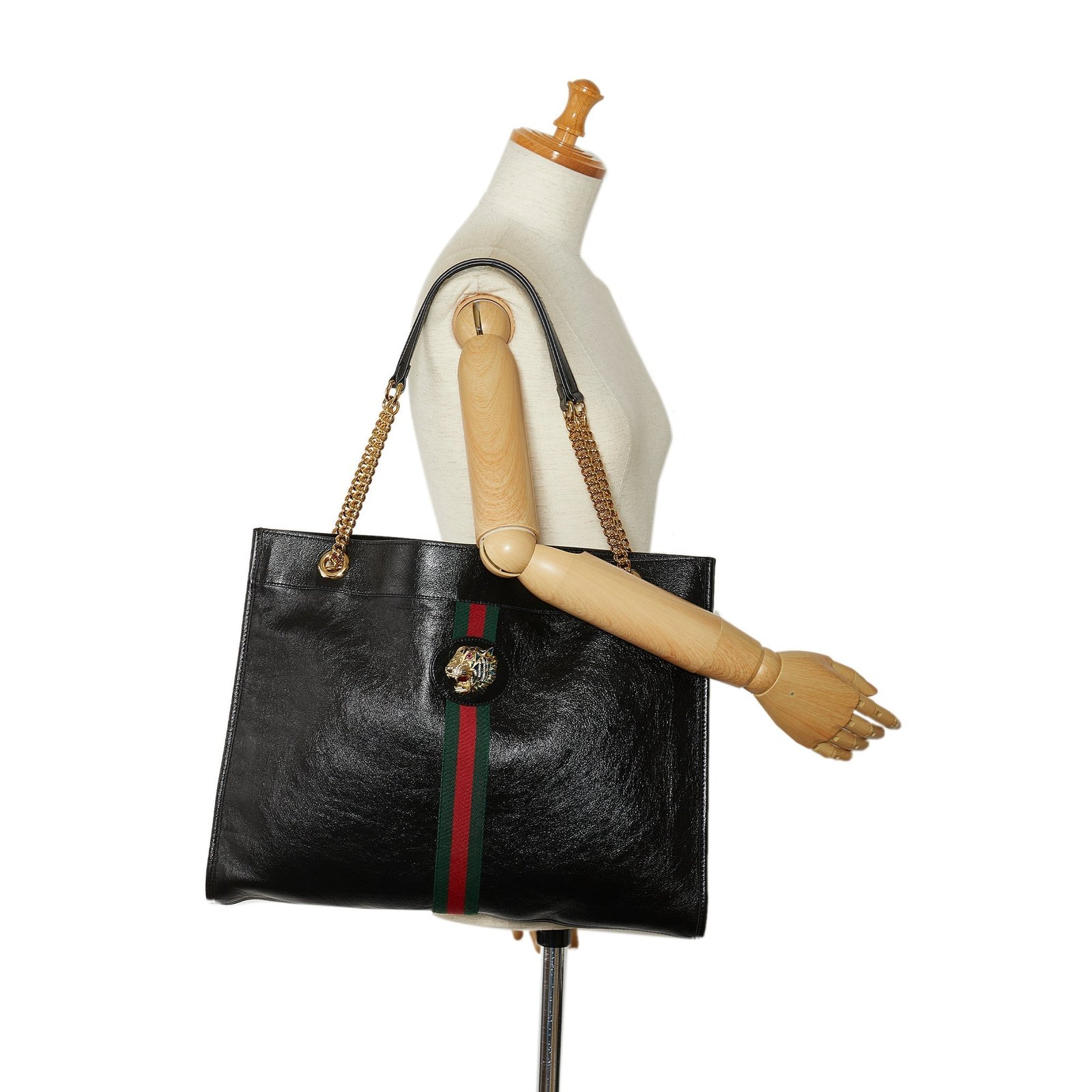 Black Gucci Large Rajah Tote Bag | AlmaBagz - Image 11