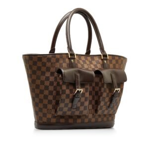Brown Louis Vuitton Damier Ebene Manosque GM Tote Bag | AlmaBagz