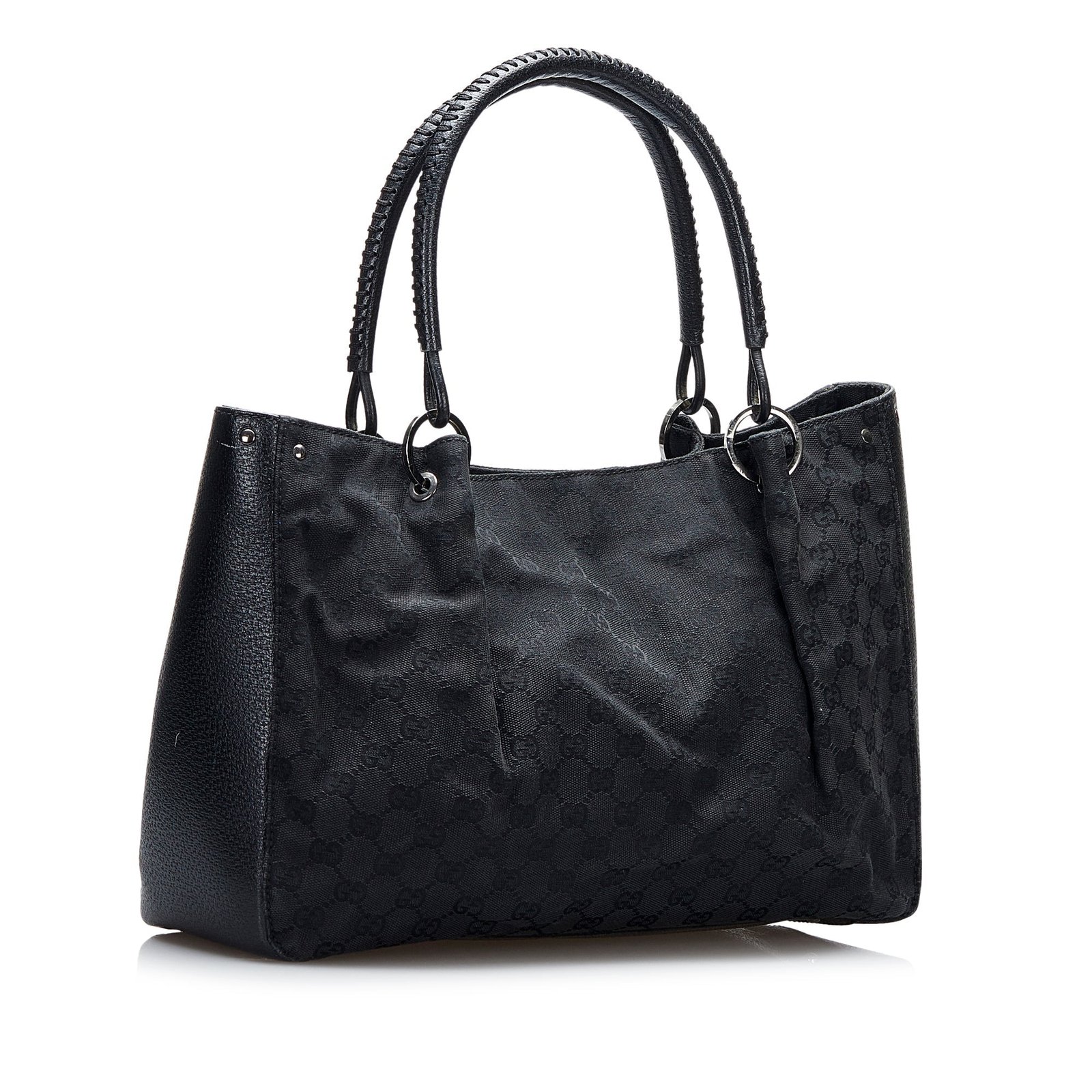 Black Gucci GG Canvas Tote Bag | AlmaBagz